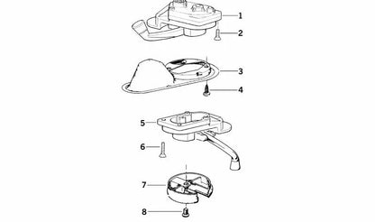 Sunroof Rosette OEM 54128144172 for BMW E36. Original BMW.