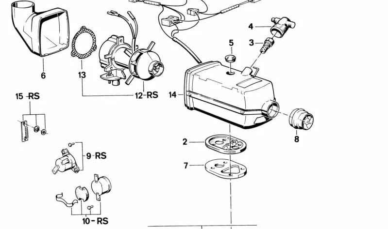 Bujía de incandescencia (calentador) OEM 64121365673 para BMW E28, E24, E23. Original BMW.