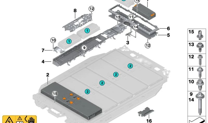 Adaptador derecho para BMW Serie 7 G70 (OEM 61278846980). Original BMW