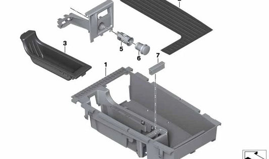 Tapa embellecedora para enchufe OEM 51169241620 para BMW F06, F12, F13. Original BMW.