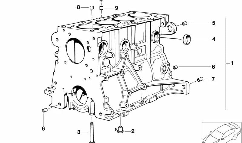 Casquillo guía (OEM 11111743118) para BMW E87, E21, E30, E36, E46, E90, E91, E92, E93, E12, E28, E34, E39, E60, E61, F07, F10, F11, F90, G30, E24, E63, E64, F06, F12, F13, E23, E32, E38, E65, E66, F01, F02, F04, G11, G12, E31, F91, F92, F93, G14, G1