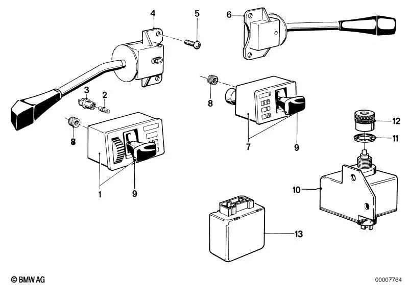 Interruptor para Faros Antiniebla para BMW Serie 7 E23 (OEM 61311366739). Original BMW