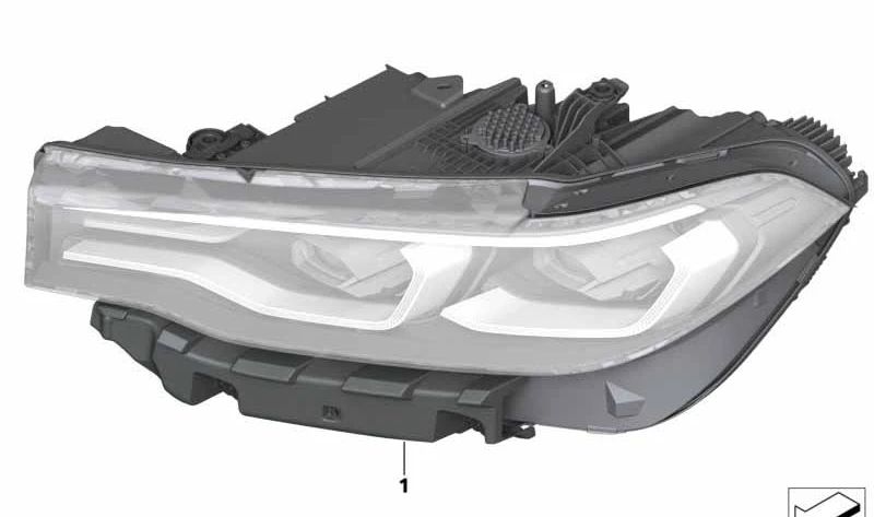 Faro con luz láser izquierda para BMW X7 G07, G07N (OEM 63119852955). Original BMW