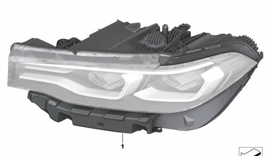 Farol com luz laser esquerdo para BMW X7 G07, G07N (OEM 63119852955). BMW original