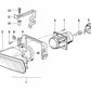 Lente difusora izquierda Amarilla para BMW Serie 5 E34 (OEM 63171384785). Original BMW