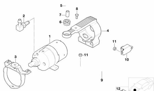 Soporte para bomba de carga previa OEM 34511165167 para BMW E36, E39, E38, Z3, E52. Original BMW.