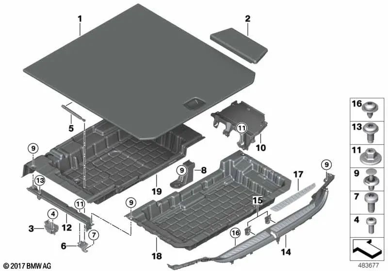 Gasdruckfeder para BMW Serie 5 F11, F11N Serie 6 G32, G32N (OEM 51479168507). Original BMW