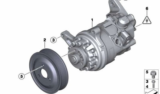 Tandem pump for BMW E71 (OEM 32416793286). Genuine BMW