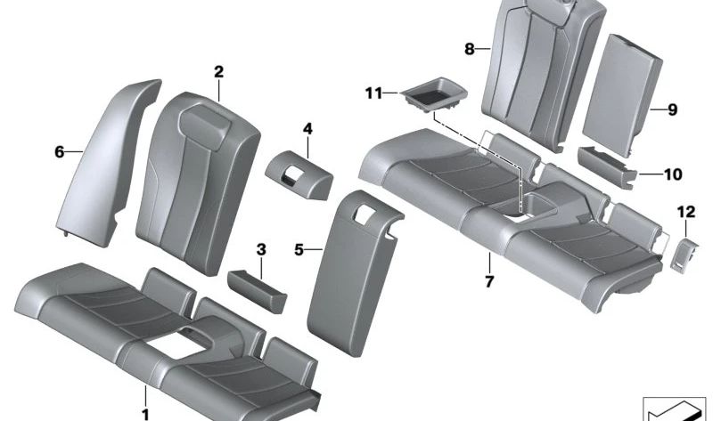 Panel lateral derecho para BMW G42 (OEM 52205A04145). Original BMW