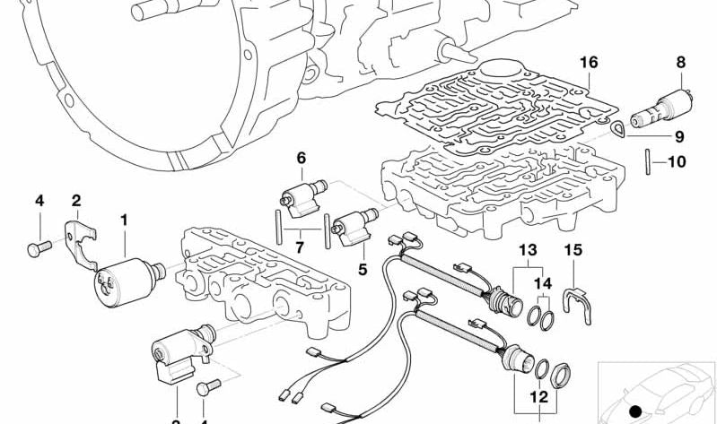 Abrazadera de sujeción para BMW E36, E46, E39, E83, E53 (OEM 12521732375). Original BMW