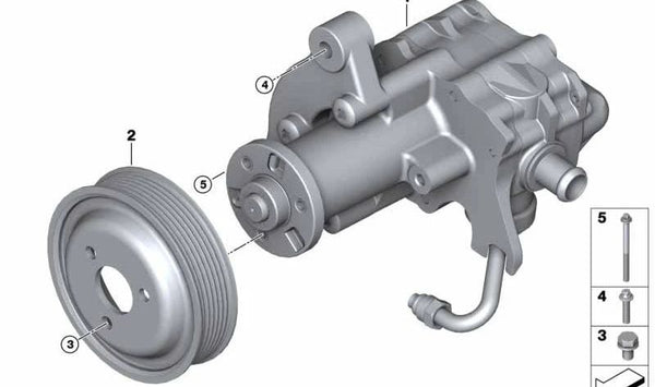 Bomba de dirección asistida OEM 32416781018 para BMW E70, E71. Original BMW.