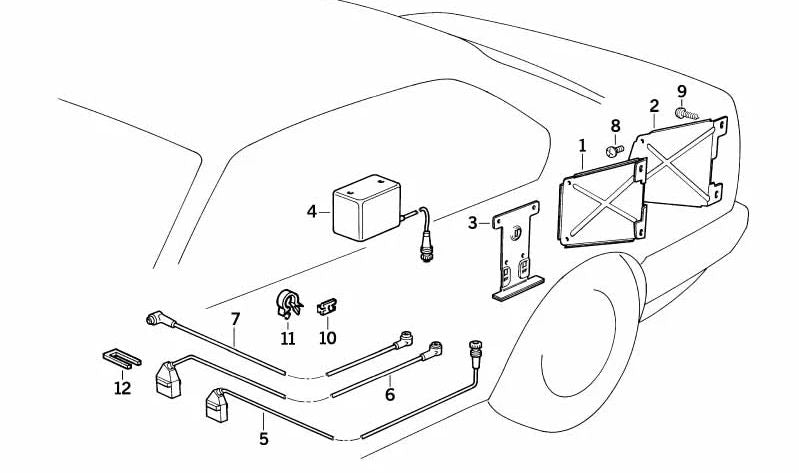 Connection cable for CD changer BMW E34, E32 (OEM 65128355809). Original BMW