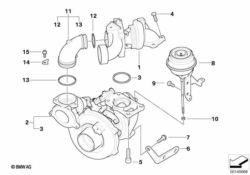 Unterdruckdose para BMW E60, E61 (OEM 11657794887). Original BMW.