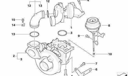 Anillo de distanciamiento para BMW Serie 5 E60, E61 (OEM 11657798458). Original BMW