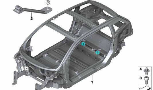 Rohkarosse para BMW I01, I01N (OEM 41002925493). Original BMW