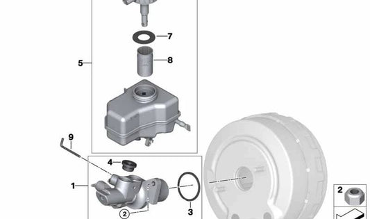 Pasador para BMW E82, E90, E91, E92, E93, F30, F35, E84 (OEM 34326764121). Original BMW.