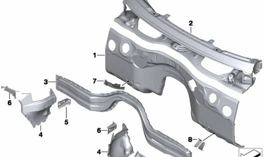 Panel frontal superior OEM 41002993047 para BMW E84 (X1). Original BMW.