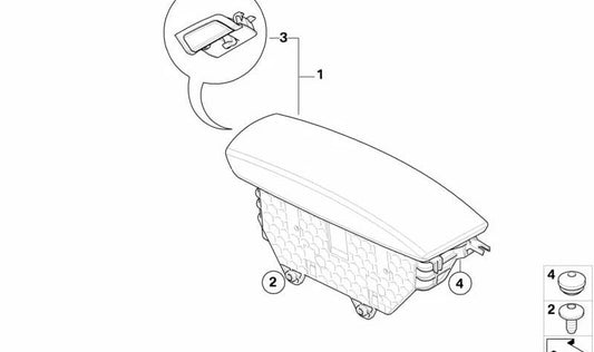 Cerradura izquierda para BMW X5 E70, X6 E71 (OEM 51169148535). Original BMW