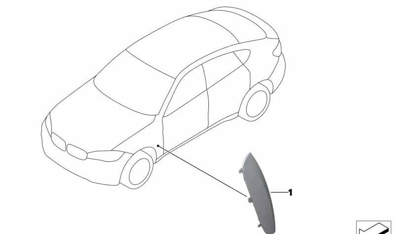 Conducción de aire pared lateral delantera izquierda para BMW X6 F16 (OEM 51767361417). Original BMW