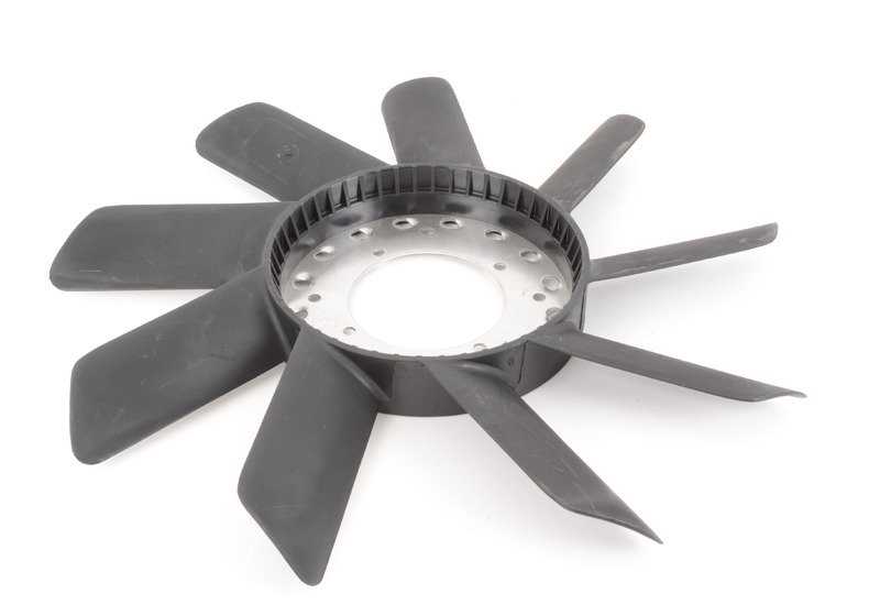 9-blade fan for BMW 3 Series E21, E30 5 Series E12, E28 6 Series E24 7 Series E23 (OEM 11521273086). Genuine BMW.