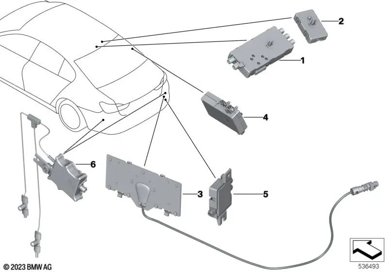 Círculo de bloqueo para BMW Serie 5 G30, G31, Serie 6 G32, X3 G01, G08, X4 F98 (OEM 65209389560). Original BMW