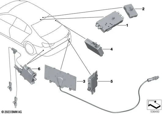 Círculo de bloqueo para BMW Serie 5 G30, G31, Serie 6 G32, X3 G01, G08, X4 F98 (OEM 65209389560). Original BMW