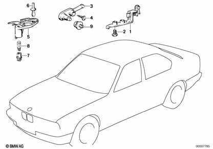 Distanciador para interruptor de contacto de puerta para BMW Serie 3 E30, Serie 5 E34, Serie 7 E32 (OEM 61311370695). Original BMW