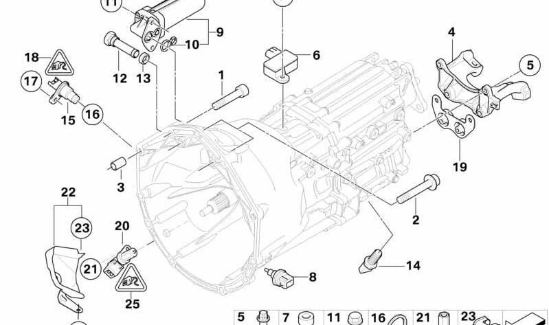 OM TEMPERATURE SENSOR OEM 23147838387 for BMW E90, E92, E93, E60, E63, E64. Original BMW.