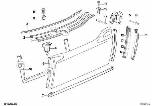 Cubierta exterior izquierda para BMW E46, F30, F80 (OEM 51212290807). Original BMW