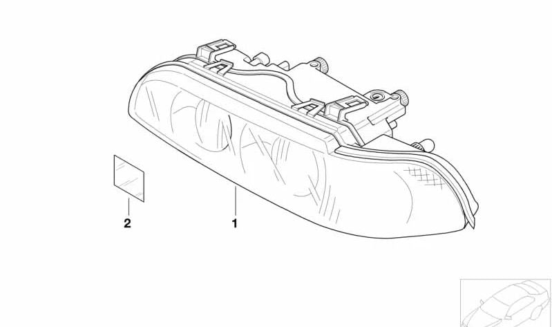 Faro Luz de Xenón izquierdo para BMW E39 (OEM 63128386559). Original BMW