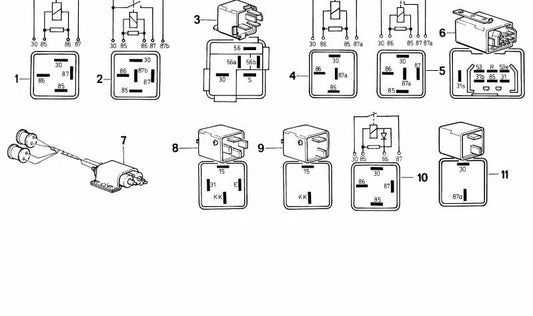 Resistência à luz diurna para BMW E30, E28 (OEM 61131381922). BMW original