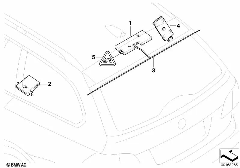 Antenna Amplifier for BMW 3 Series E91 (OEM 65209193844). Genuine BMW