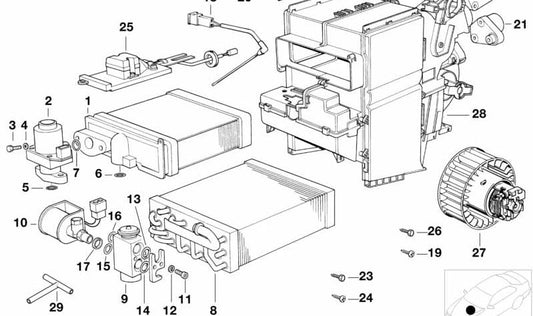 Actuator for BMW Series 7 E38 (OEM 64118391375). Genuine BMW