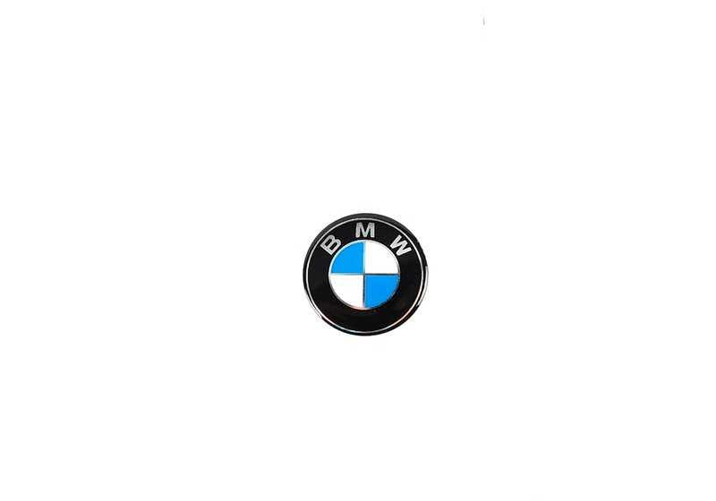 Emblema para llave OEM 66122155754 para BMW (Modelos compatibles: E81, E82, E87, E88, E90, E91, E60, E61, E63, E64). Original BMW.