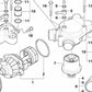 Conector anular para BMW Serie 5 E60, E61N Serie 6 E63, E64 (OEM 11537834274). Original BMW.