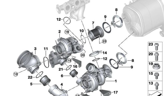 Conector para BMW Serie 5 G30, G31, Serie 7 G11, G12, X5 G05, X6 G06, X7 G07 (OEM 11658575483). Original BMW