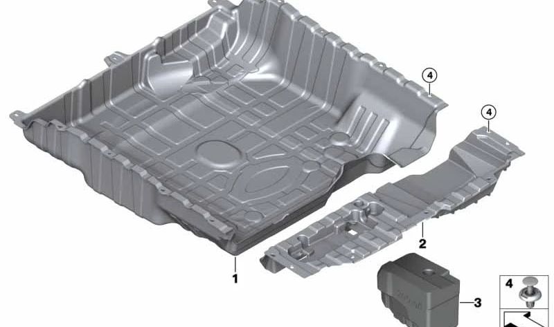 Alfombrilla protectora de maletero OEM 51479475455 para BMW X6 (G06), X6 M (F96). Original BMW.