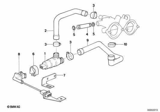 Soporte para el Regulador de Marcha en Vacío para BMW Serie 5 E28, E34, Serie 6 E24 (OEM 13411310697). Original BMW