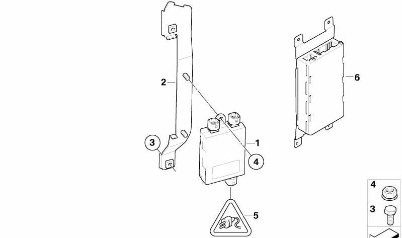 USB HUB SUPPORT OEM 84109137048 for BMW E60, E61. Original BMW.