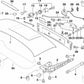 Junta de cierre del portón trasero para BMW E46, F30, F80 (OEM 51242496691). Original BMW.