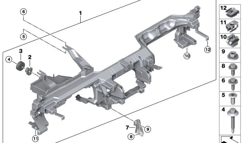 Remache ciego hexagonal con borde cónico OEM 07146811837 para BMW F40, F44, G20, G21, G26, G01, G08, F97, G02, F98, G05, G06, G07, G29. Original BMW