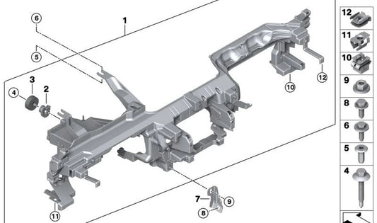 Remache ciego hexagonal con borde cónico OEM 07146811837 para BMW F40, F44, G20, G21, G26, G01, G08, F97, G02, F98, G05, G06, G07, G29. Original BMW