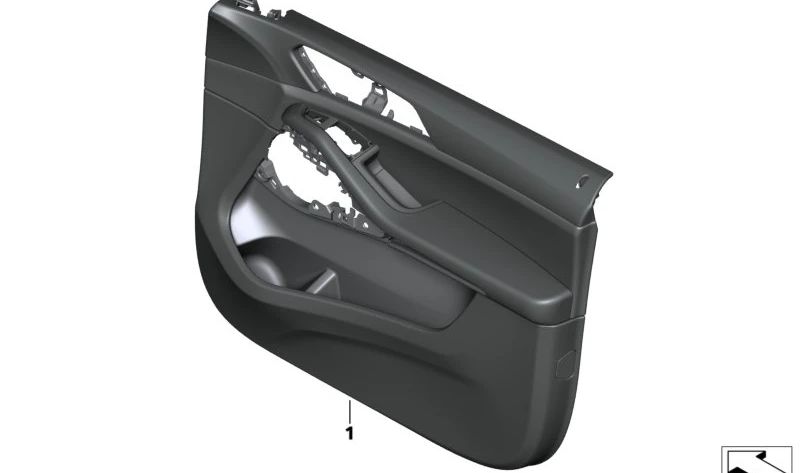 Revestimiento de Puerta de Cuero Delantero Derecho para BMW G07 (OEM 51417997428). Original BMW