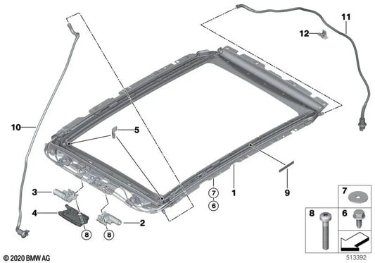 Manguera de drenaje de agua trasera izquierda para BMW F97, G01, G08 (OEM 54107414347). Original BMW