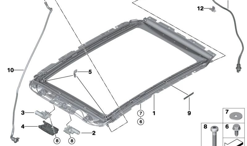 Tubo de drenagem frontal OEM 41007388989 para BMW G01, G08, F97. BMW original.