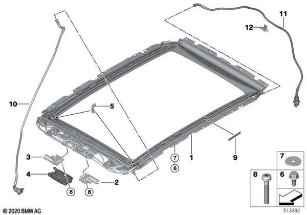 Cubierta acústica para BMW G01, G01N, G08, G08N, G02, G02N (OEM 54108738811). Original BMW.