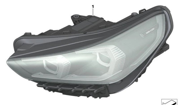 Faro LED derecho para BMW X1 U11 (OEM 63115A643A4). Original BMW