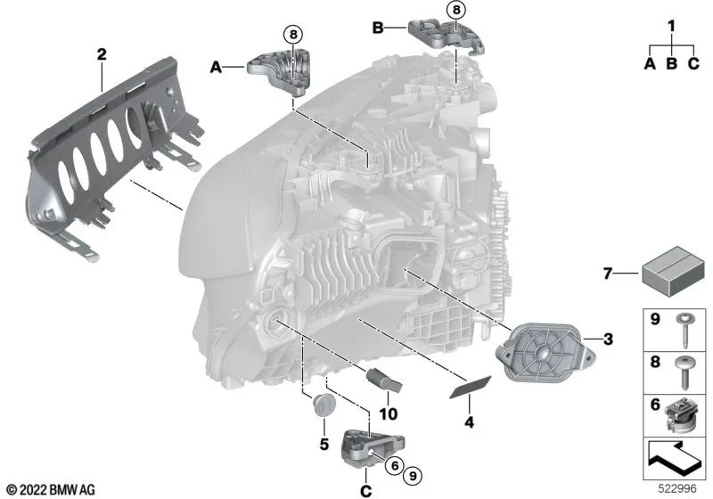 Tapa de protección para BMW G80, G81, G22, G23, G26, G82, G83 (OEM 63119851057). Original BMW