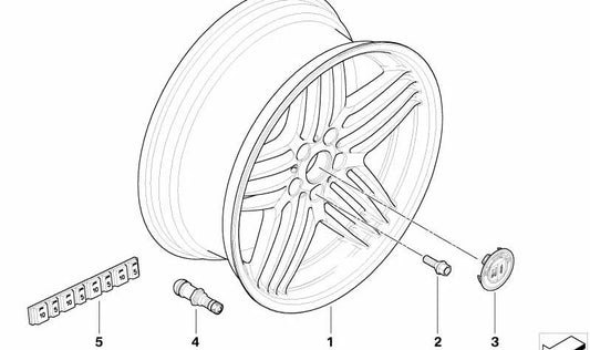 Llanta de Aleación para BMW E52 (OEM 36118025860). Original BMW