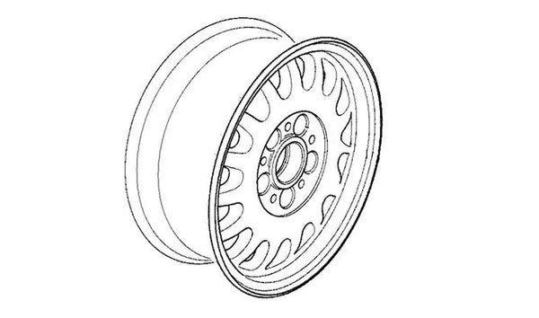 Llanta de aleación Classic-Styling 6 para BMW Serie 5 E34 (OEM 36111180097). Original BMW